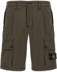 Stone Island - Logo Badge Bermuda Shorts - Lyst