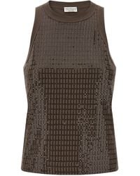 Brunello Cucinelli - Cotton Tank Tops - Lyst