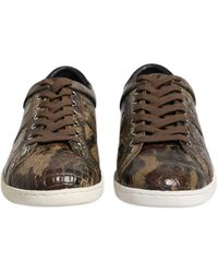 Dolce & Gabbana - Exotic Leather Low Top Sneakers Shoes Caiman Calfskin - Lyst