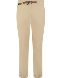 Moncler - Straight Trousers With Contrasting Belt Polyamide - Lyst