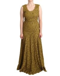 Dolce & Gabbana - Floral Lace Maxi Floor Length Dress - Lyst