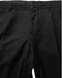 Dolce & Gabbana - Wool Skinny Leg Dress Trouser Pants Virgin Silk Polyester - Lyst