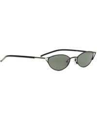 McQueen - Slim Cat-Eye Sunglasses With T-Bar Metal - Lyst