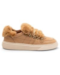 Hogan - Faux-Fur Trimmed Sneakers - Lyst