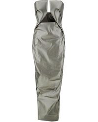 Rick Owens - Prown Maxi Dress With Cut-Out Detail - Lyst