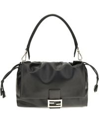 Fendi - Baguette Soft Nappa Leather Shoulder Bag Calf Bos Taurus - Lyst