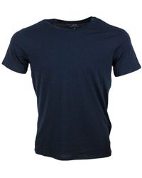 Armani - Short-Sleeved Crew-Neck T-Shirt With Small Studded Logo On The Chest And Bottom - Lyst