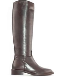 Julie Dee - Dark Leather Boot - Lyst