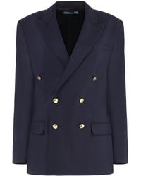 Polo Ralph Lauren - Double-Breasted Wool Blazer Shell: Blazers - Lyst
