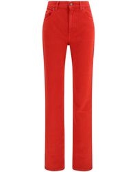 Chloé - Cotton Denim Pants Trousers - Lyst