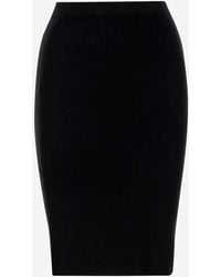 Saint Laurent - Wool Blend Pencil Skirt - Lyst
