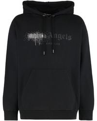 Palm Angels - Hooded Cotton Sweatshirt - Lyst