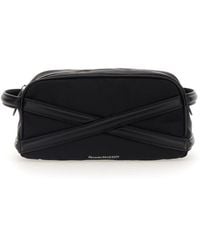 McQueen - Logo Beauty Case With Zip Closure - Lyst