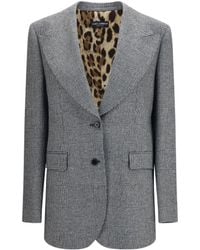 Dolce & Gabbana - Dolce & Gabbana Prince Of Wales Single Breasted Blazer - Lyst