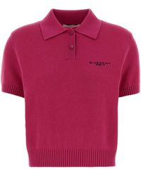 Givenchy - Fuchsia Wool Blend Polo Shirt - Lyst