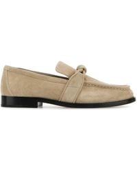Bottega Veneta - Sand Suede Astaire Loafers - Lyst