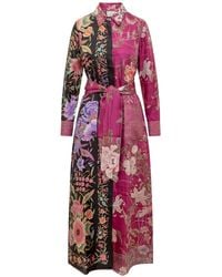 Pierre Louis Mascia - Silk Dress With Floral Pattern - Lyst