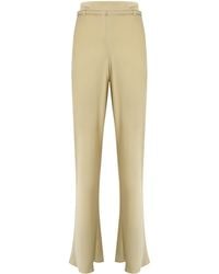 Patrizia Pepe - Satin Trousers With Belt - Lyst