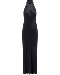 Semicouture - Silk Satin Flared Dress - Lyst