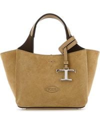Tod's - Cappuccino Suede Micro Handbag - Lyst