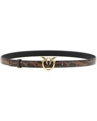 Pinko - Python Print Leather Belt - Lyst