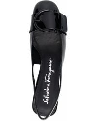 Ferragamo - 55Mm Briget Patent-Leather Slingback Pumps - Lyst