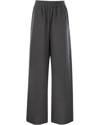 Fabiana Filippi - Wide Flannel Trousers - Lyst