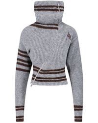 The Attico - High Neck Cardigan - Lyst