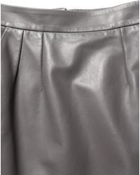 Dolce & Gabbana - Gray Leather High Waist Pencil Cut Midi Skirt - Lyst