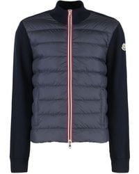 Moncler - Cardigan With Padded Front Panel - Lyst