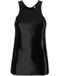 TOTEME - Top With Round Neck, Sequin Polyester Tops - Lyst