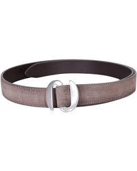 Orciani - Reversible Taupe Belt - Lyst