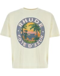 Rhude - Sand Cotton Lago T-Shirt - Lyst