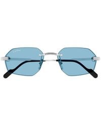 Cartier - Cartier Eyewear Ct0616S Rimless Lens Sunglasses - Lyst