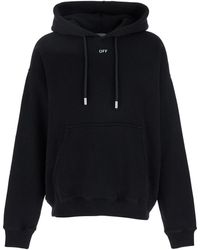 パーカー・フーディ OFF WHITE Men Hoodies OMBB118S24FLE0021009 Black Off-White logo-patch Hoodie | Black | FARFETCH