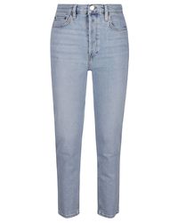 RE/DONE - 90S High Rise Ankle Crop Jeans - Lyst
