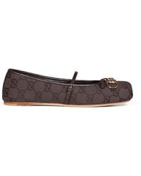 Gucci - Cocoa Horsebit Ballet Flat - Lyst
