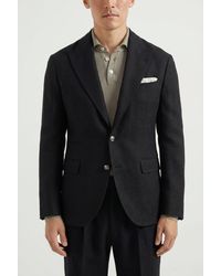 Brunello Cucinelli - Linen Wool Tailored Blazer - Lyst