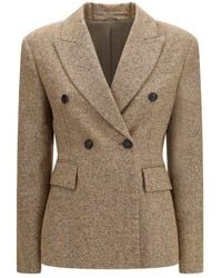Brunello Cucinelli - Beige Wool Oves Aries Full - Lyst
