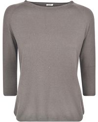 A PUNTO B Regular Fit Plain Sweater - Gray