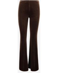 F.it - Flared-Leg Trousers Stretch Velvet Polyester - Lyst
