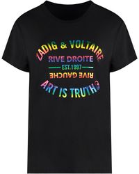 Zadig & Voltaire - Cotton Blend Crew-Neck T-Shirt - Lyst