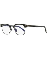 Tom Ford - Brow Line Block Eyeglasses Tf5932-D-B 001-Gunmetal 47Mm Ft5932 Metal/Plastic (Acetate) - Lyst