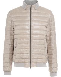 Herno - High-neck Quilted Bomber Padded Jacket - Lyst