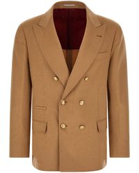Brunello Cucinelli - Double-Breasted Blazer - Lyst