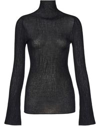 Ferragamo - Long Sleeves Round-Neck - Lyst