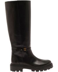 Tod's - Leather Knee-high Boots - Lyst