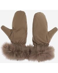 Yves Salomon - Wool Blend Gloves With Fox Fur - Lyst