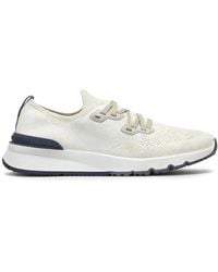 Brunello Cucinelli - Cotton Chiné Knit Sneakers - Lyst