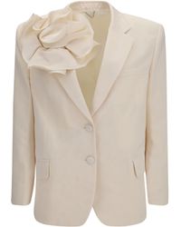 Magda Butrym - Floral Cotton And Silk Blazer Cotton; Blazers & Vests - Lyst